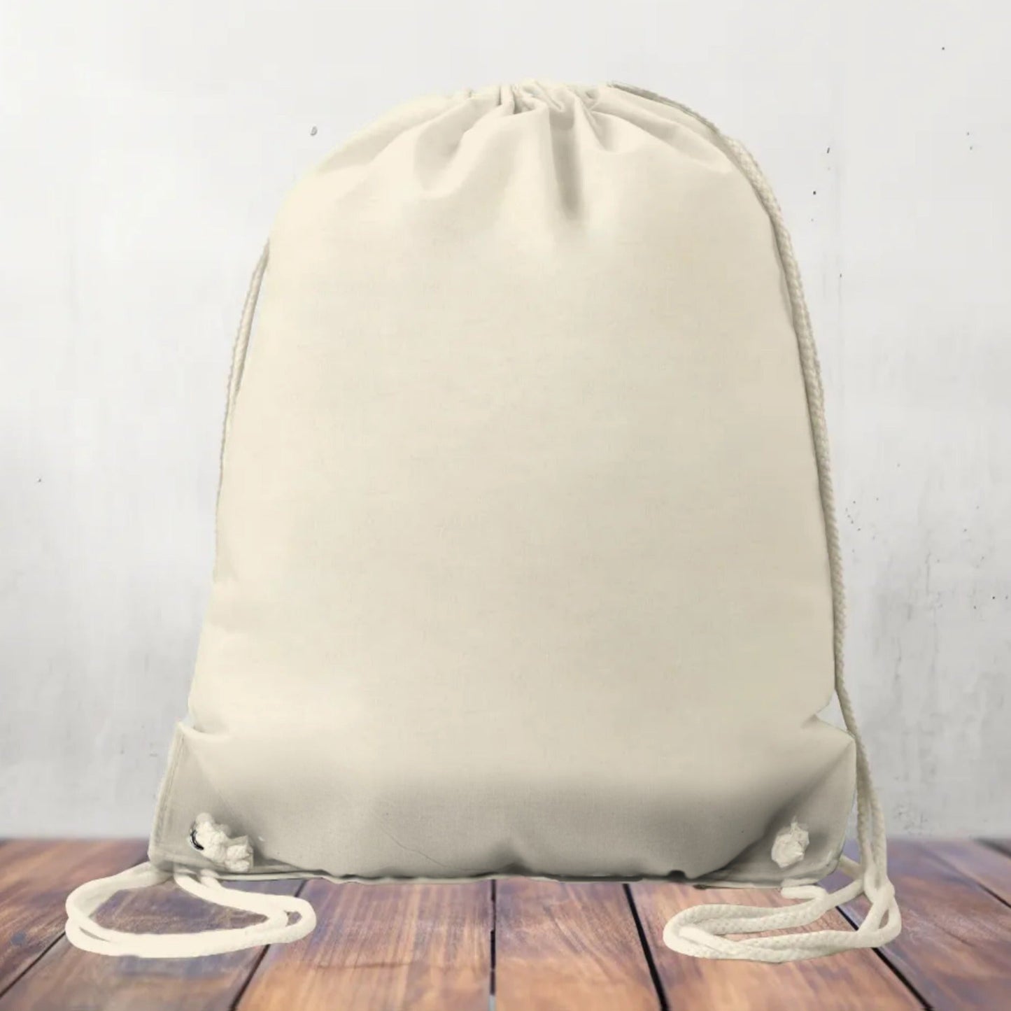 Canvas Drawstring Backpack Bag, 31x40cm