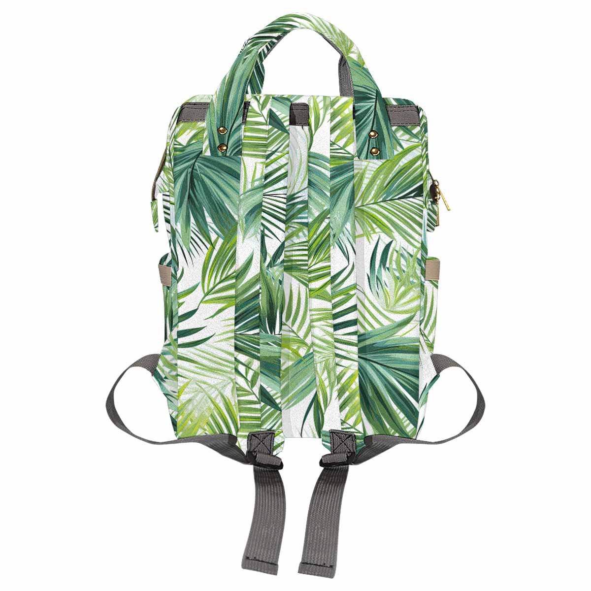 Green Palm Leaves  Diaper Bag Backpack