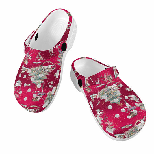 Red Christmas  Custom Print Kids Clogs