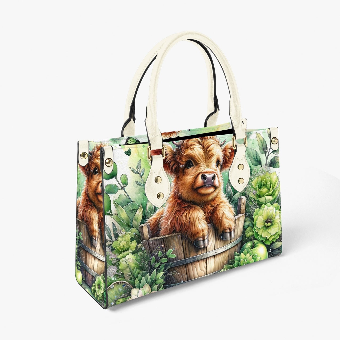 Women's Tote Bag - Long Strap - Highland Cow