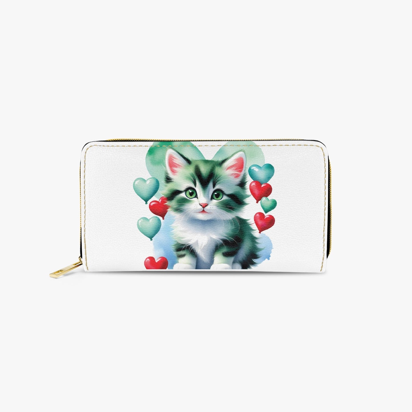 Long Type Zipper Purse - Cat