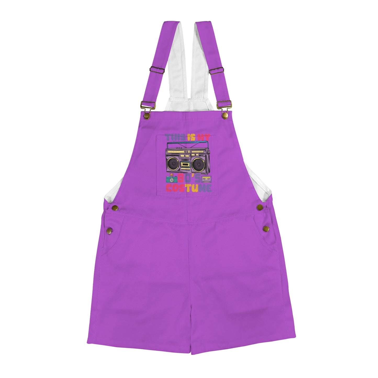 This is my 80's Costume Amethyst Unisex Shorts Suspender Jumpsuit