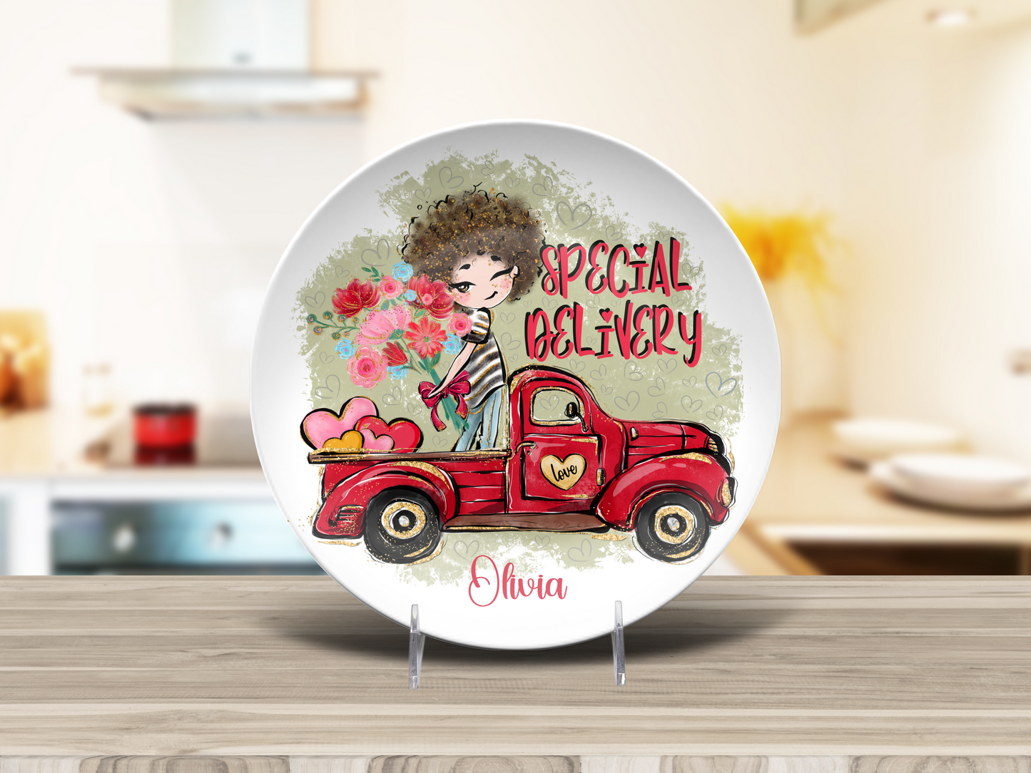 Valentine's Day Gift, Custom Valentine's Plate, Romantic Dinnerware, Personalized Love Plate, Unique Valentine's Gift