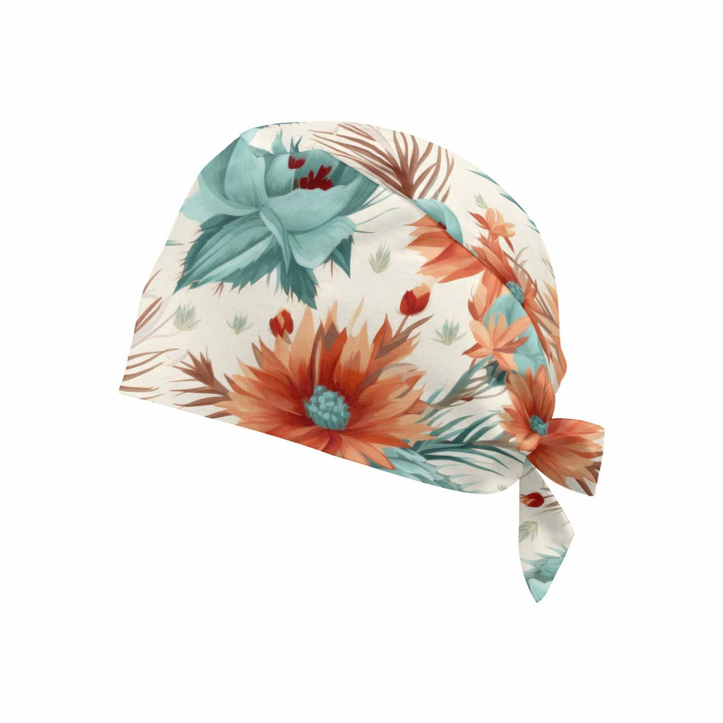 Nurse Scrub Cap Boho Floral  Scrub Cap