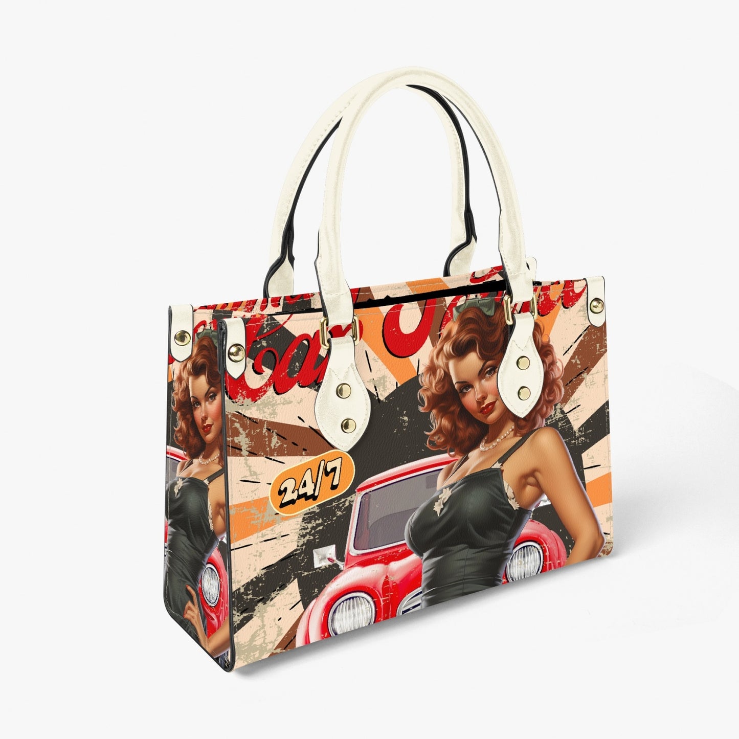 Women's Tote Bag - Long Strap - Retro - Car Service