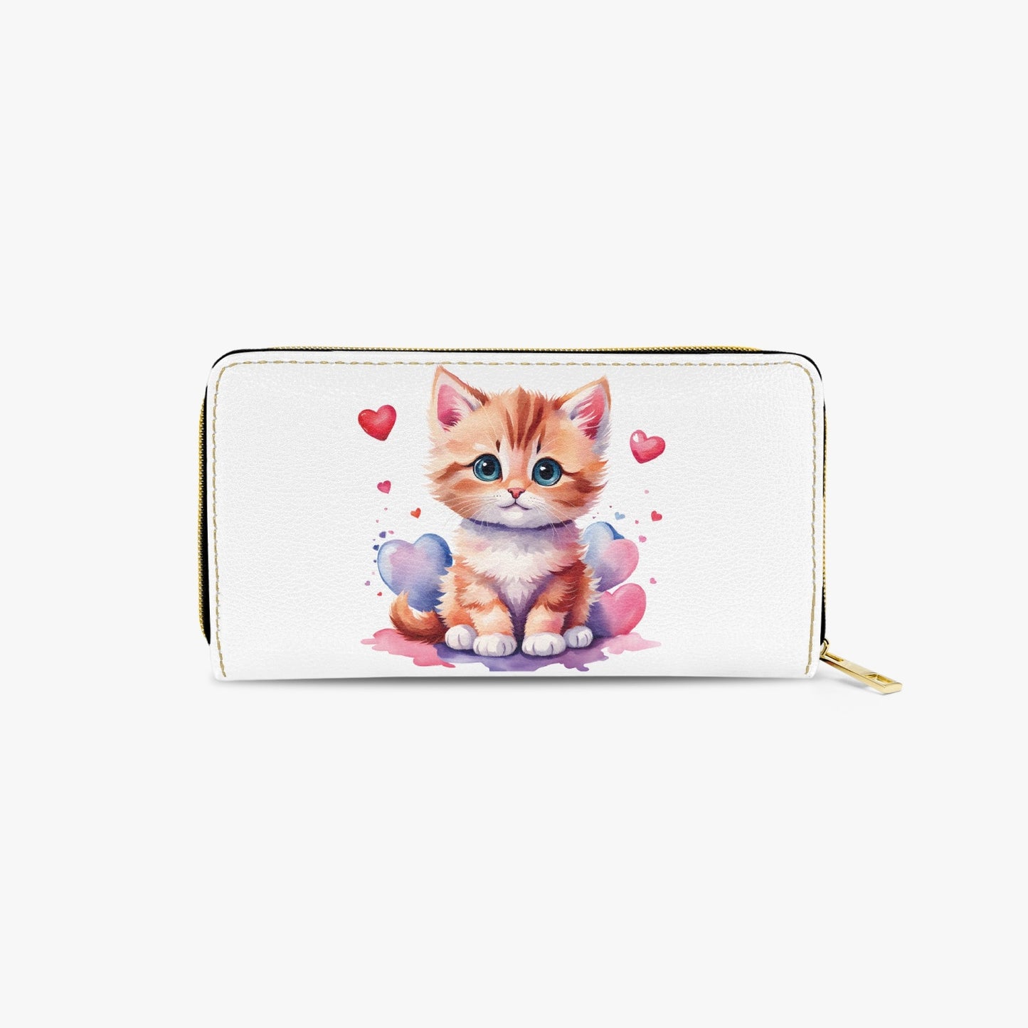 Long Type Zipper Purse - Cat