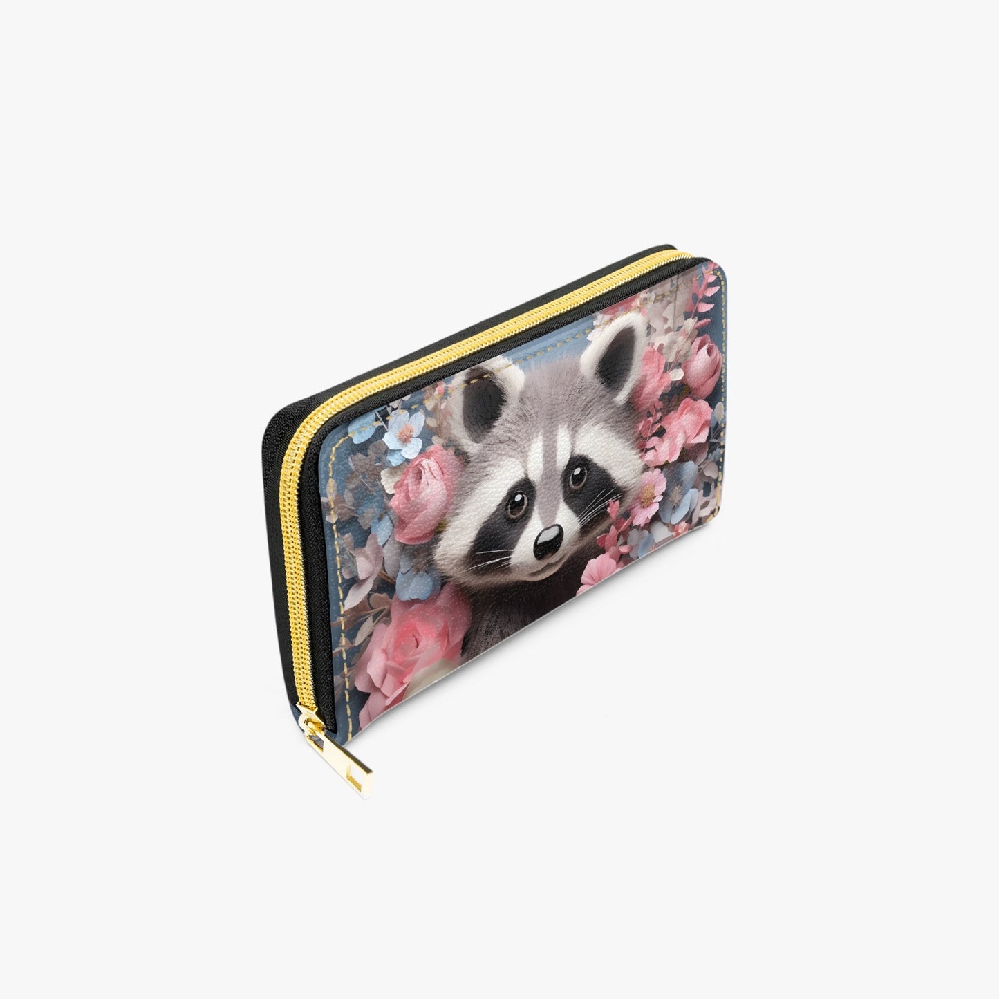 Long Type Zipper Purse, Racoon, awd-563