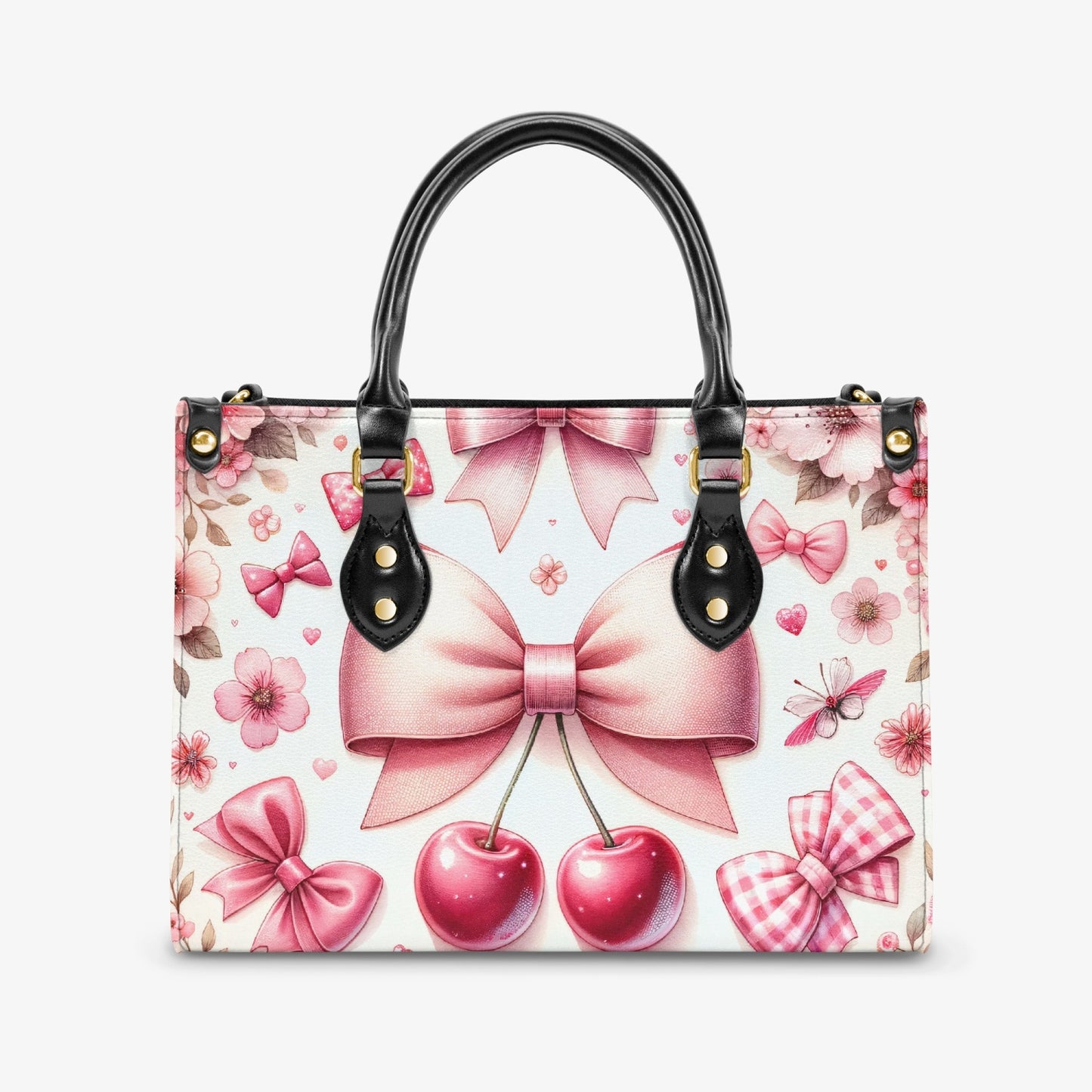 Women's Tote Bag - Ribbons and Cherries - Cherrylicious