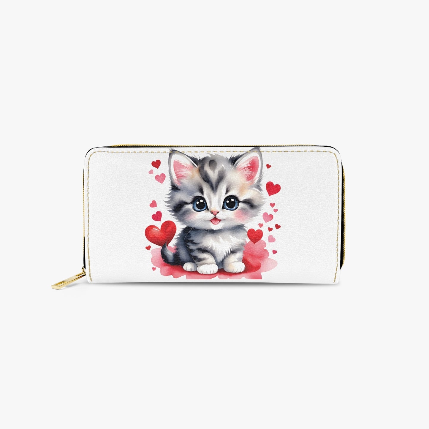 Long Type Zipper Purse - Cat