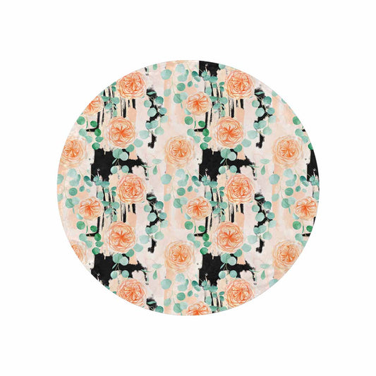 Rose Eucalyptus Circular Micro Fleece Blanket 60"