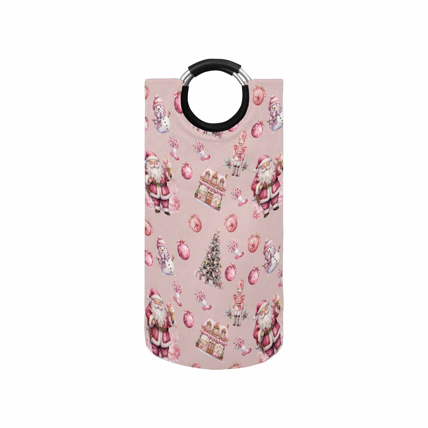 Pink Chirstmas 50  Round Laundry Basket