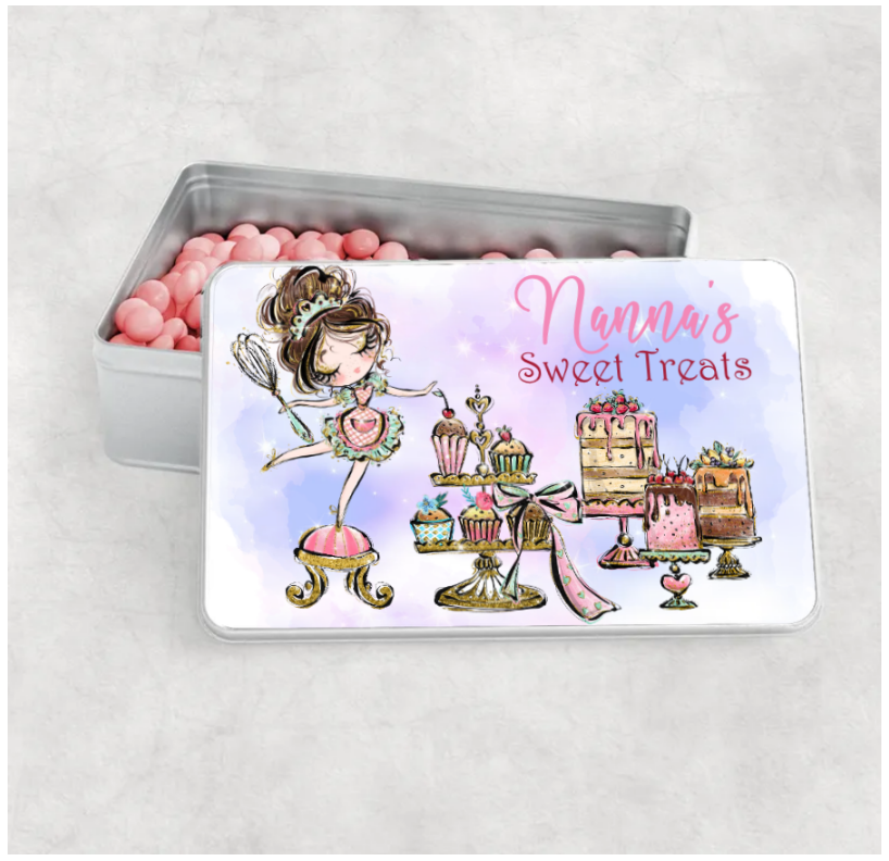 Personalised Aluminium Tin Baking, Choose girl, add your name