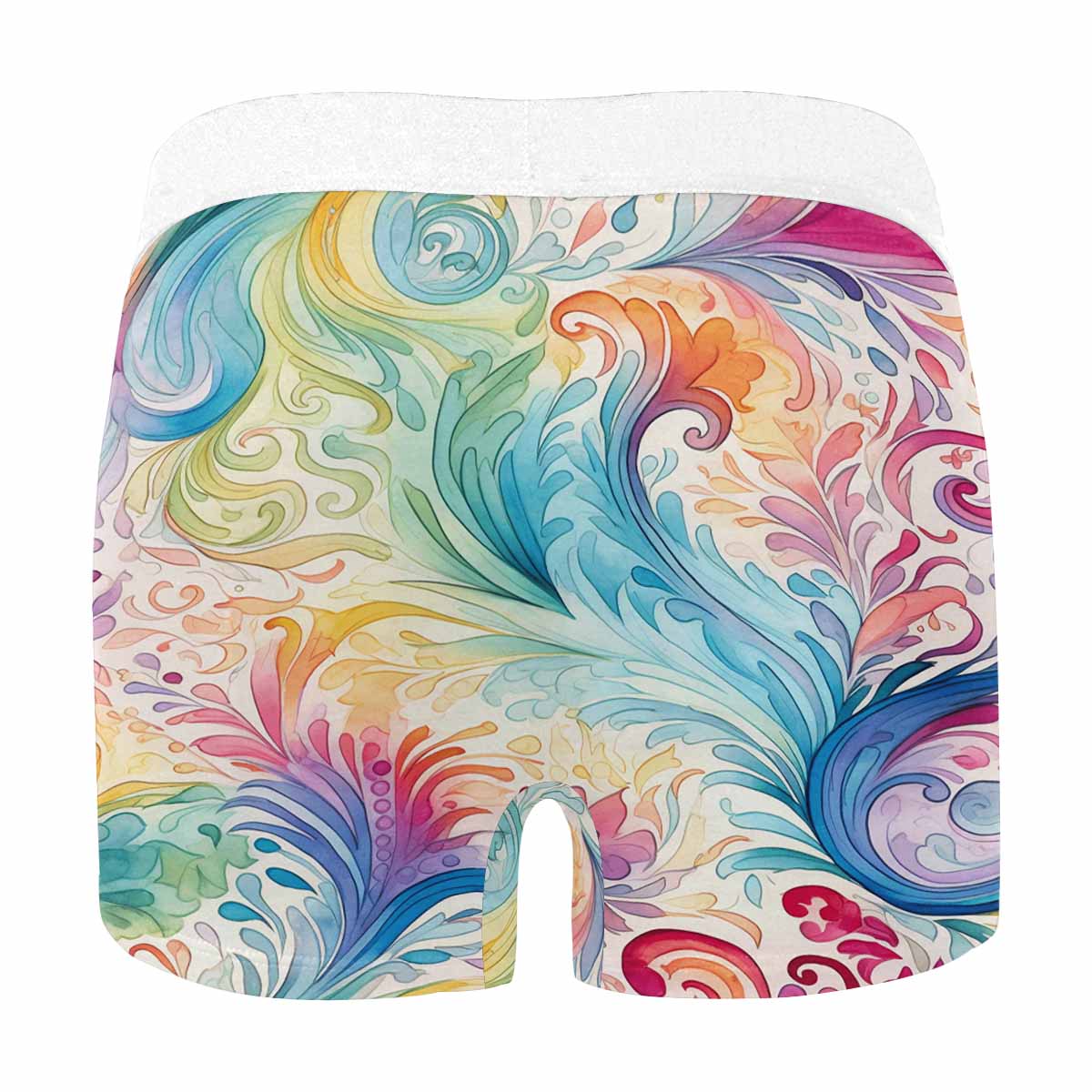 Pastel Rainbow Paisley Men's All Over Print Boxer Briefs(Made In AUS)