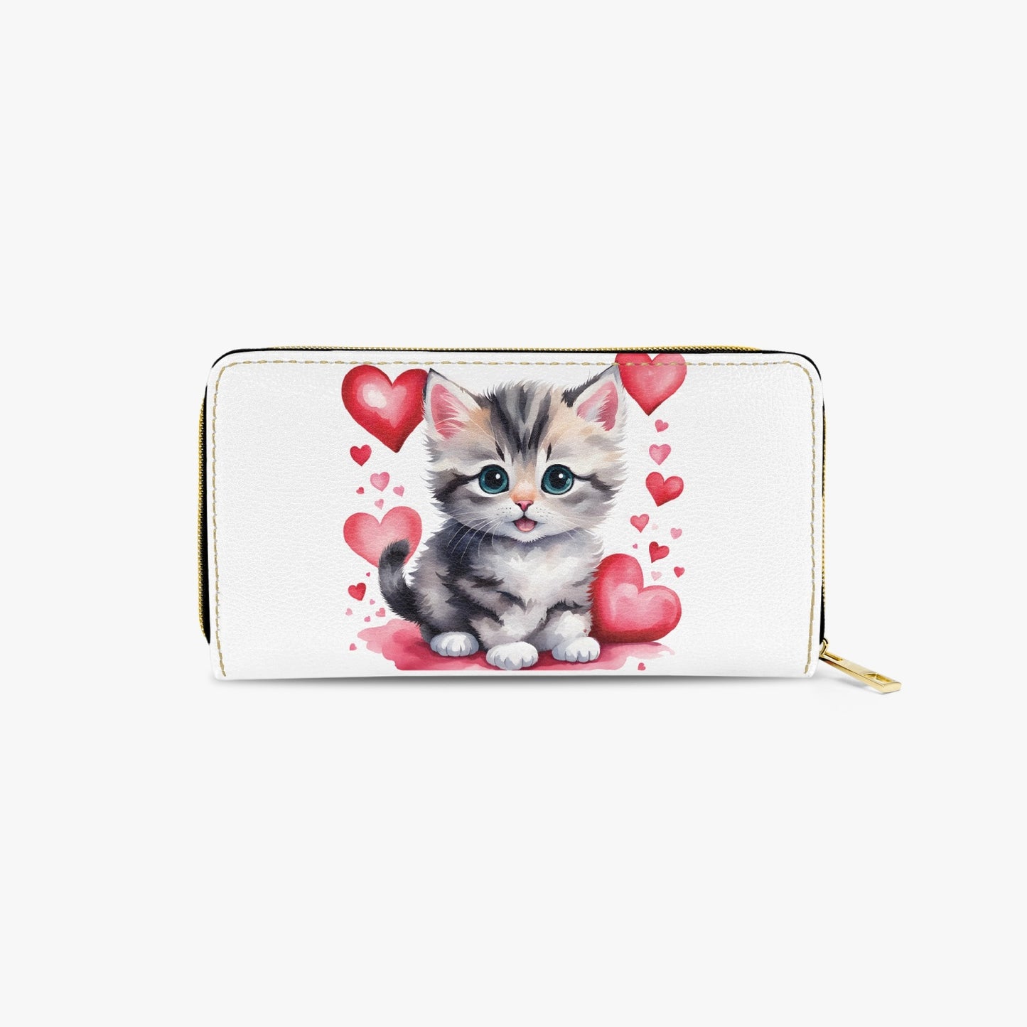 Long Type Zipper Purse - Cat