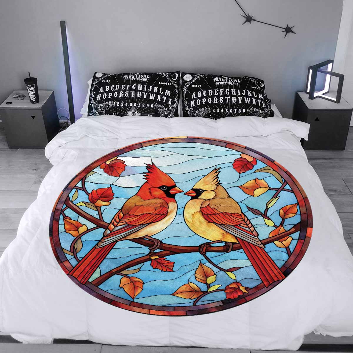 Mandalla_Awd35161  Circular Micro Fleece Blanket 47"