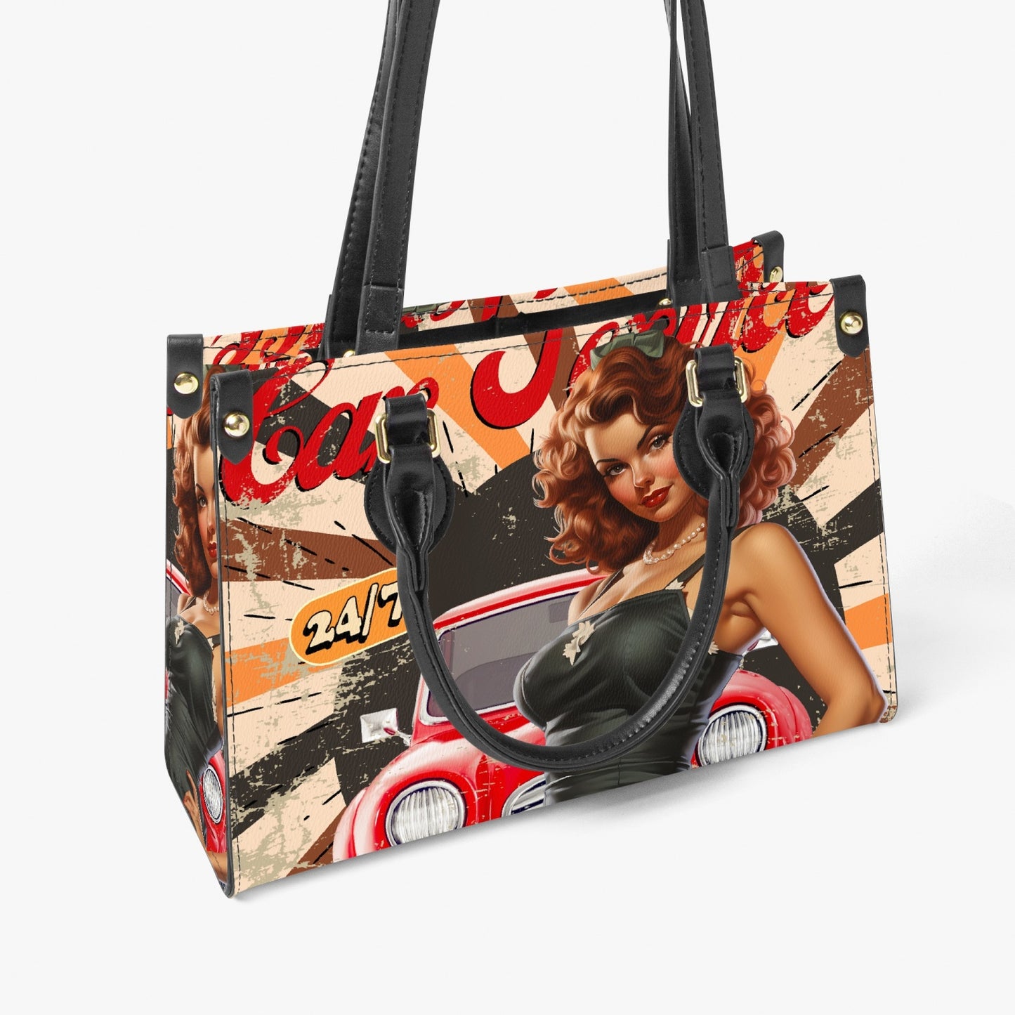 Women's Tote Bag - Long Strap - Retro - Car Service