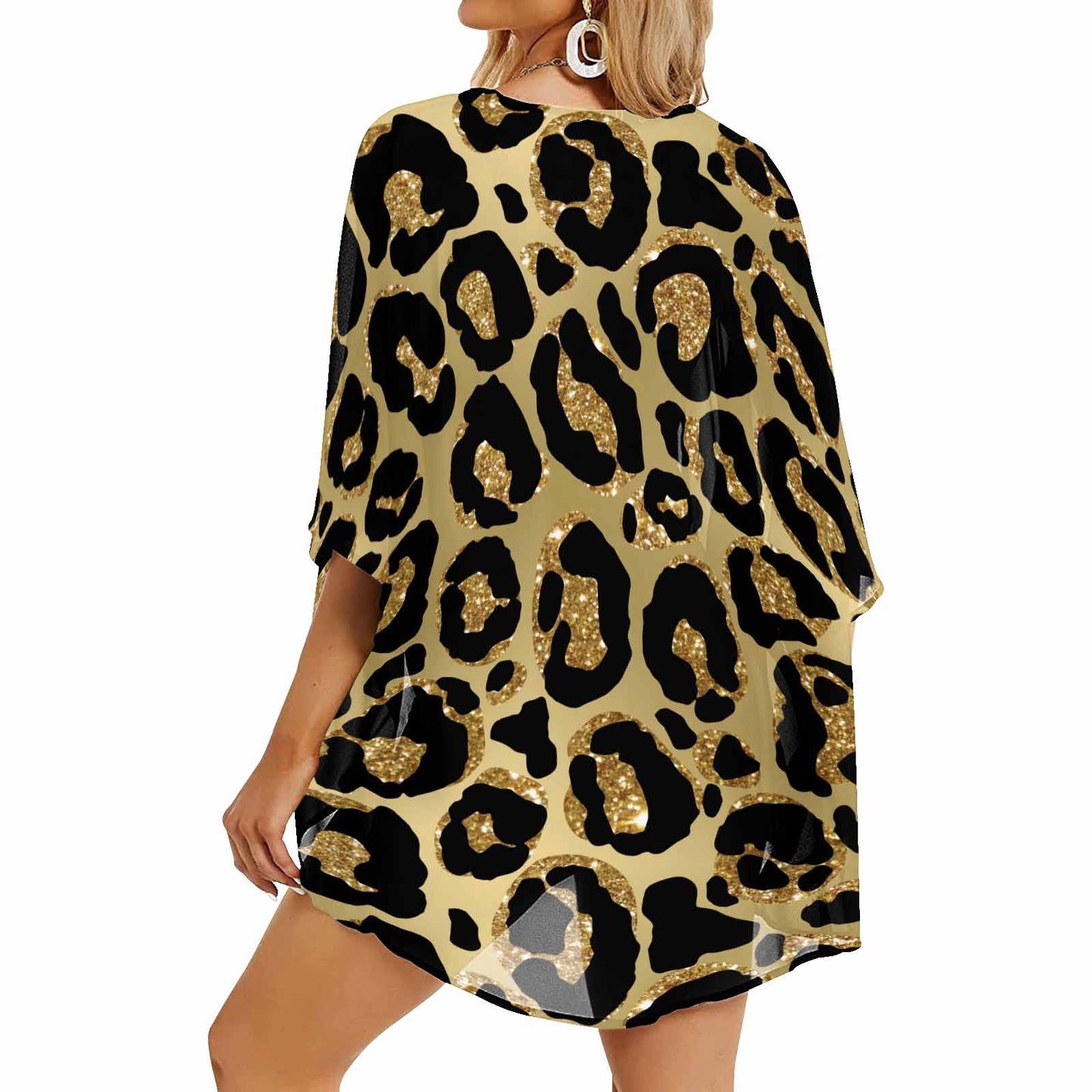 Animal Print 2  Women's Kimono Chiffon Cover Up