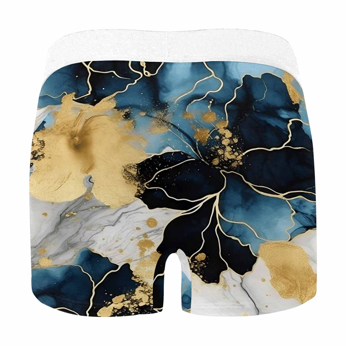 Blue Ink Floral  Men's All Over Print Boxer Briefs (Made In AUS)