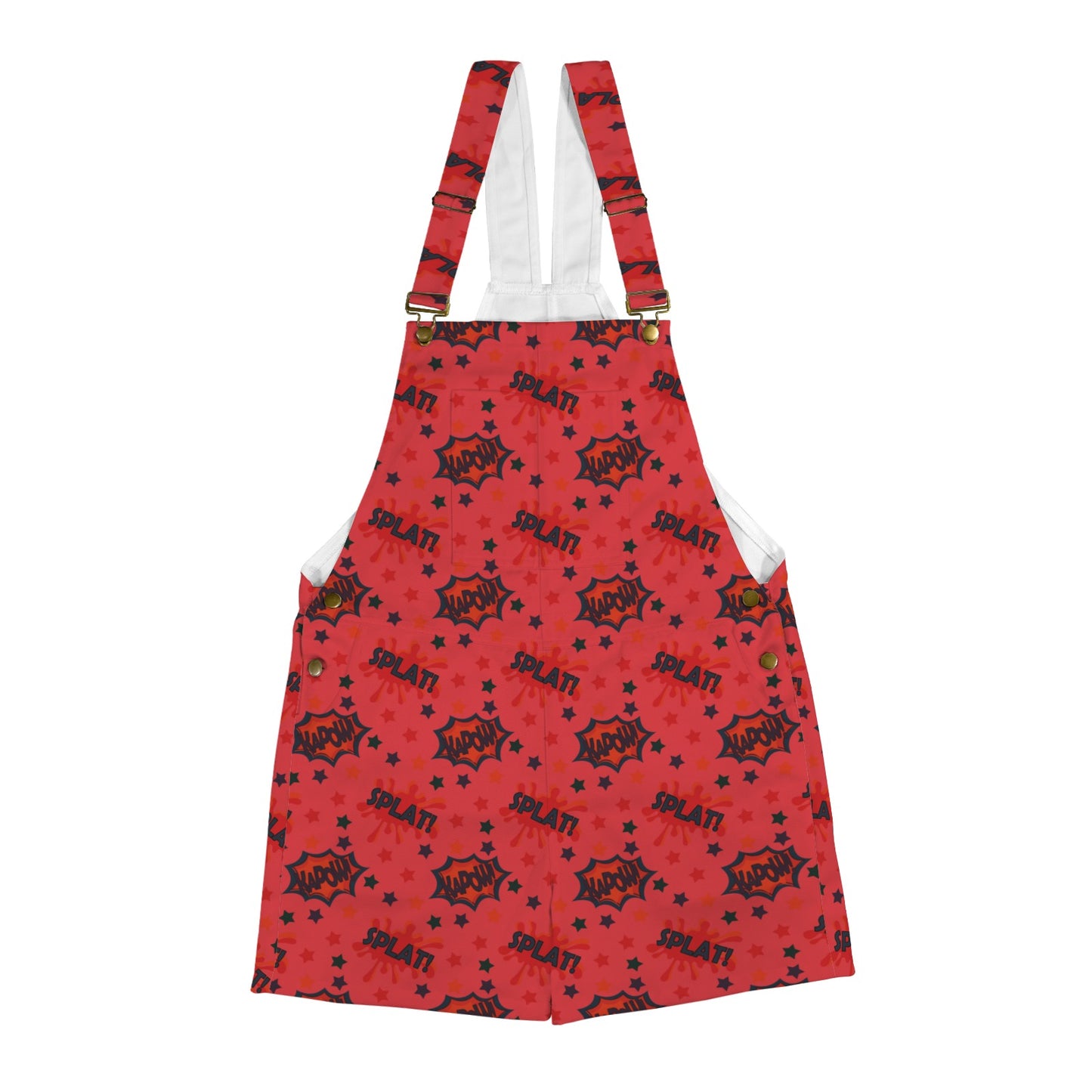 Pop words red Unisex Shorts Suspender Jumpsuit