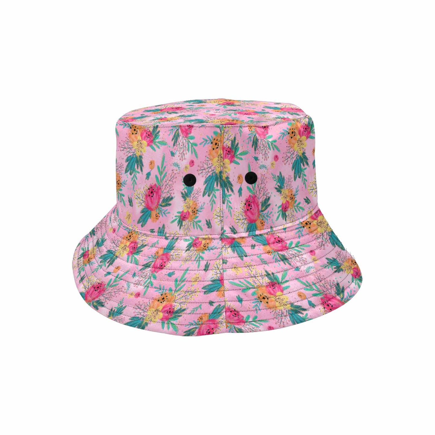 Australian Floral Pink  Unisex Summer Single-Layer Bucket Hat