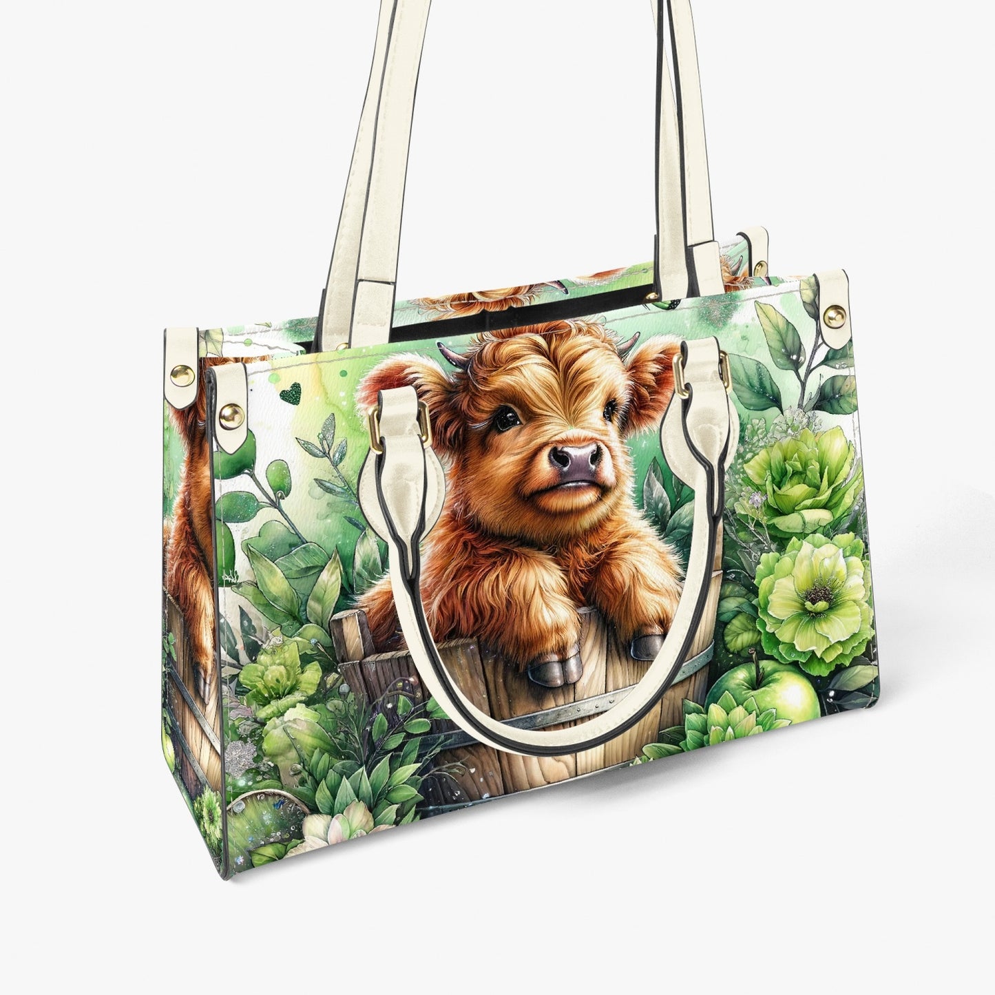 Women's Tote Bag - Long Strap - Highland Cow