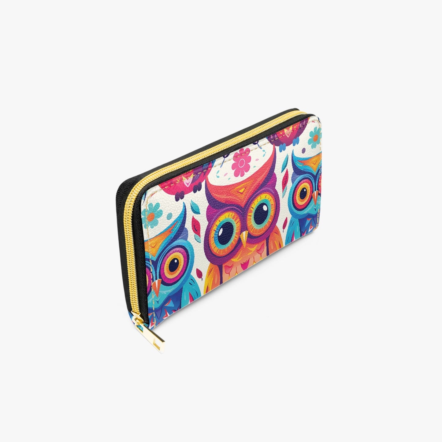 Long Type Zipper Purse - Owl