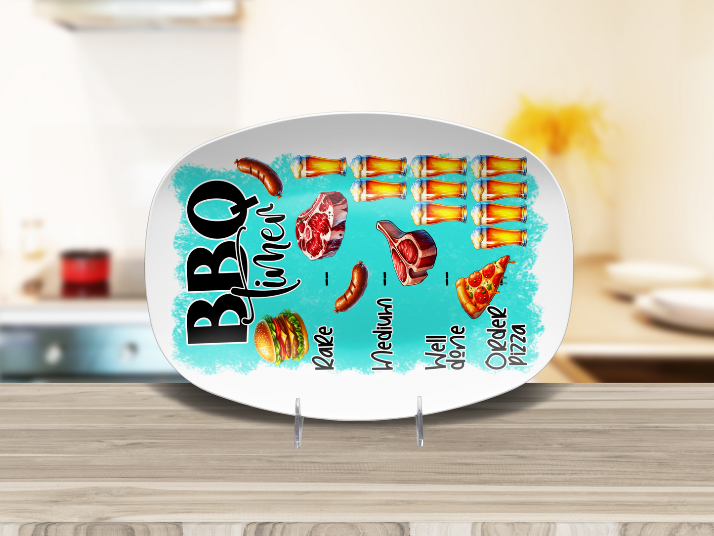 BBQ Timer 10" x 14" BBQ Platter