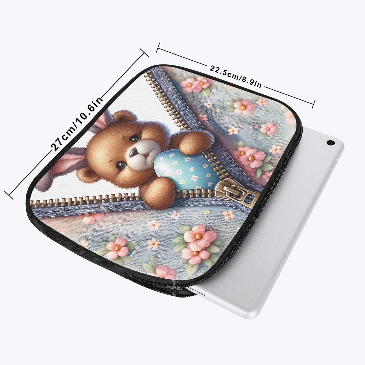 Tablet Sleeve - Easter - Bear with Bunny Ears