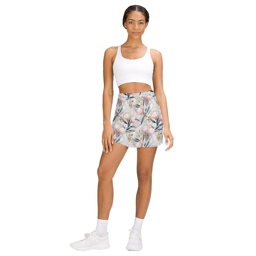 Australian Floral A-Line Skirt with Pocket Light proof trouser skirt