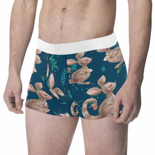 Australian Kangaroos Blue  Men's All Over Print Boxer Briefs (Made In AUS)