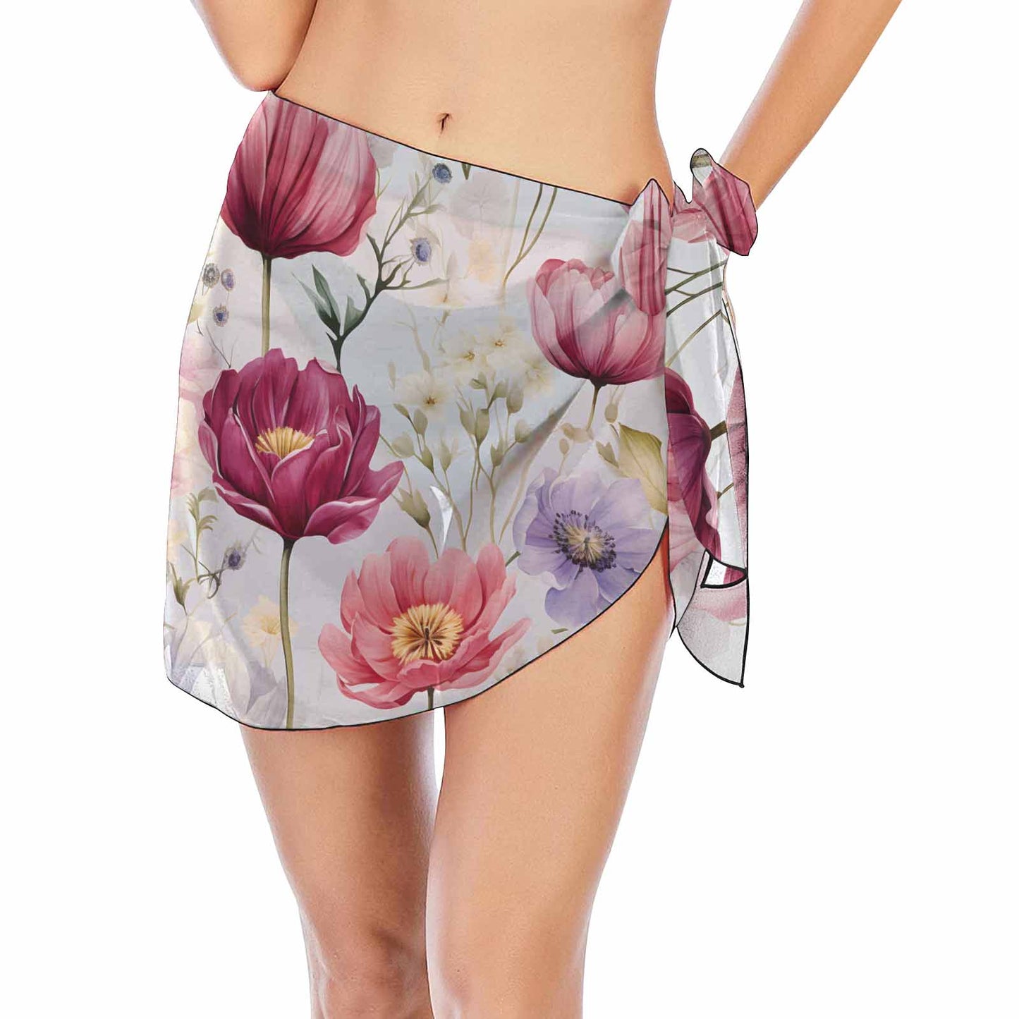 Wild Flowers  Women's Beach Sarong Wrap