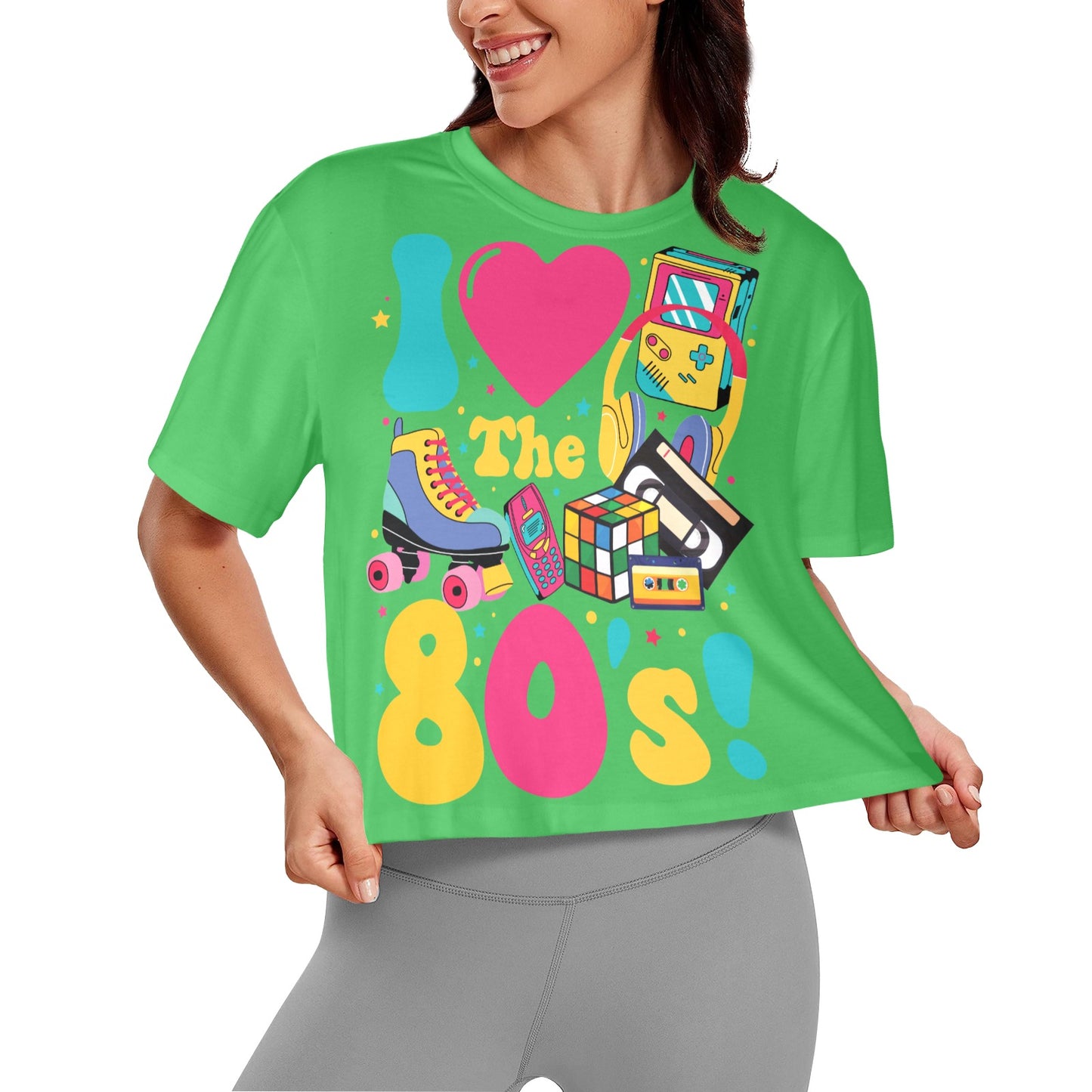 I Love the 80's  Women's Cropped T-Shirt