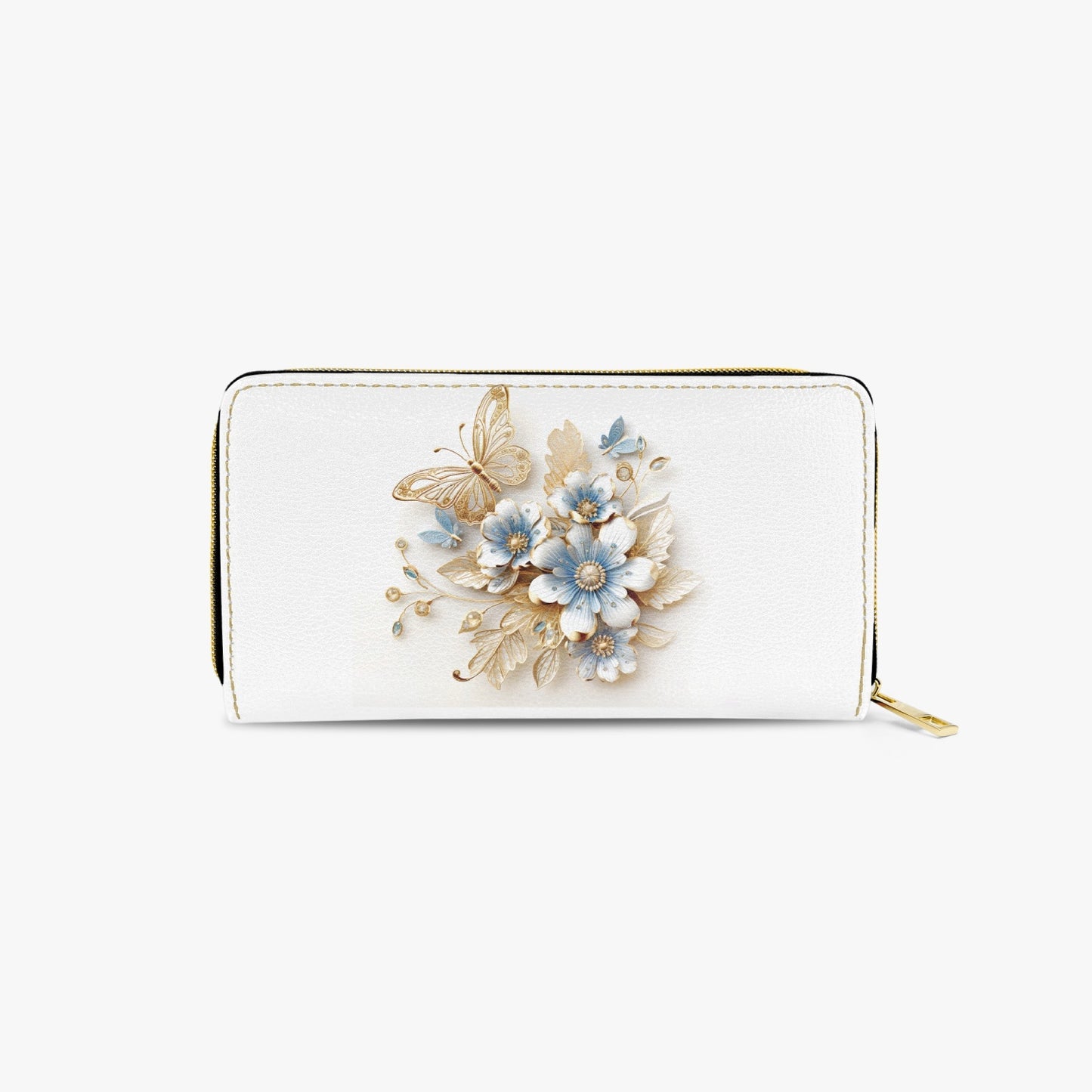 Long Type Zipper Purse - Floral