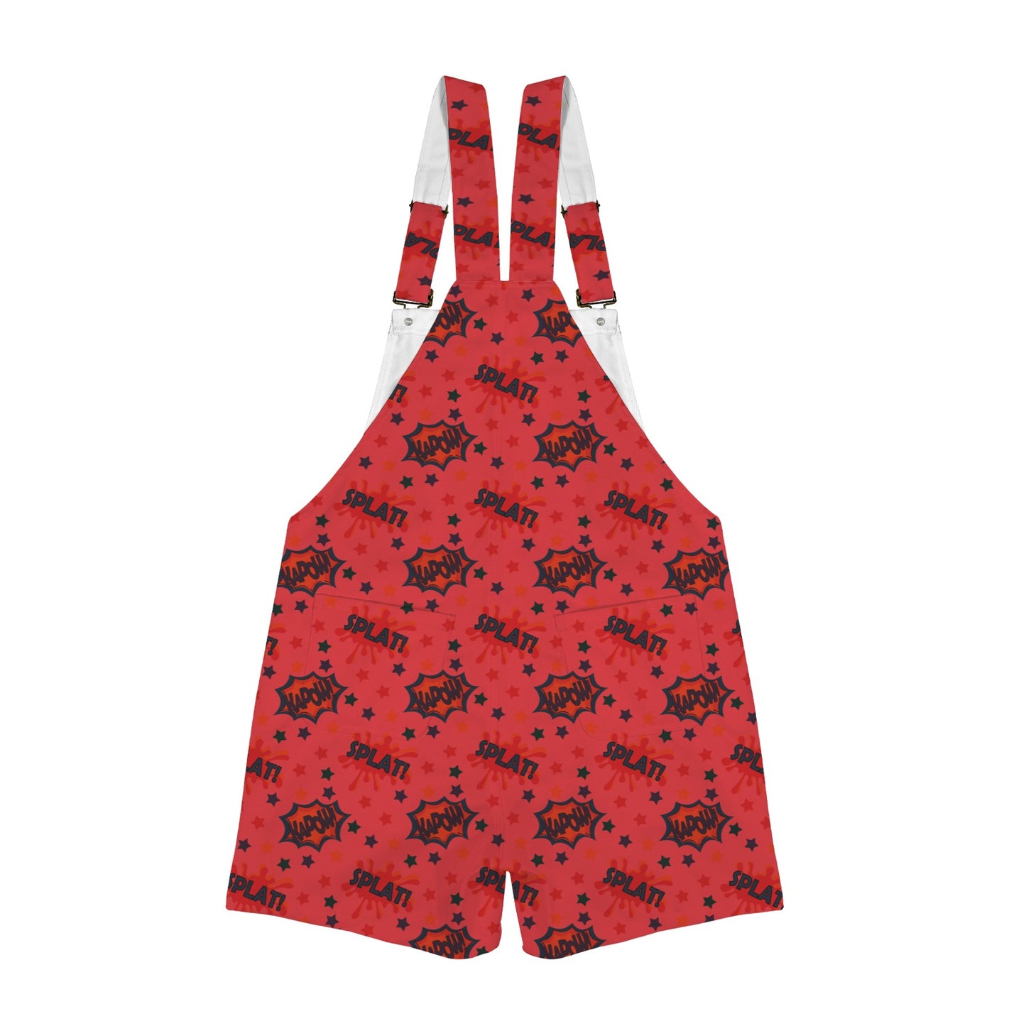 Pop words red Unisex Shorts Suspender Jumpsuit