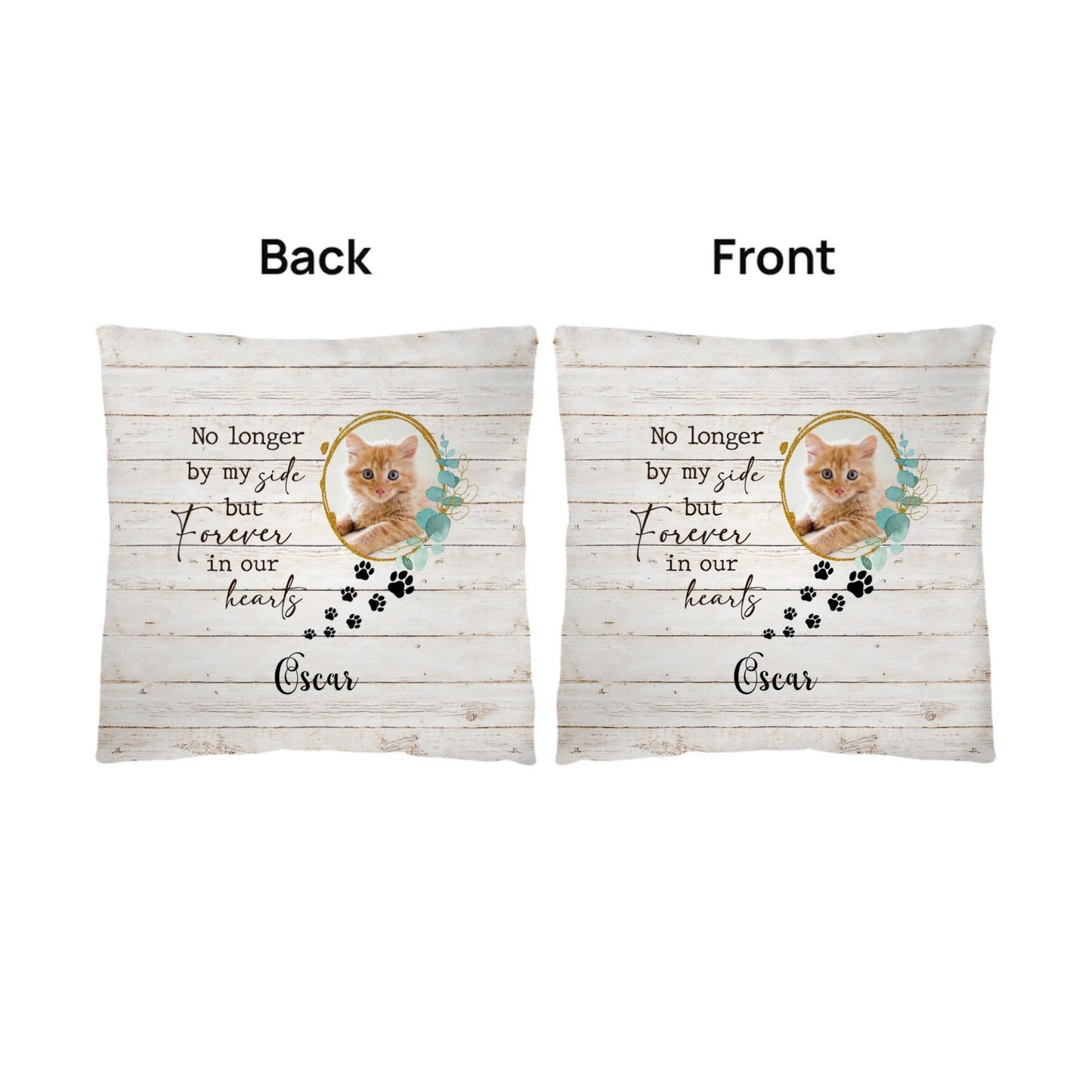 Memorial Pet No Longer by my Side but Forever in our Hearts Classic Pillow