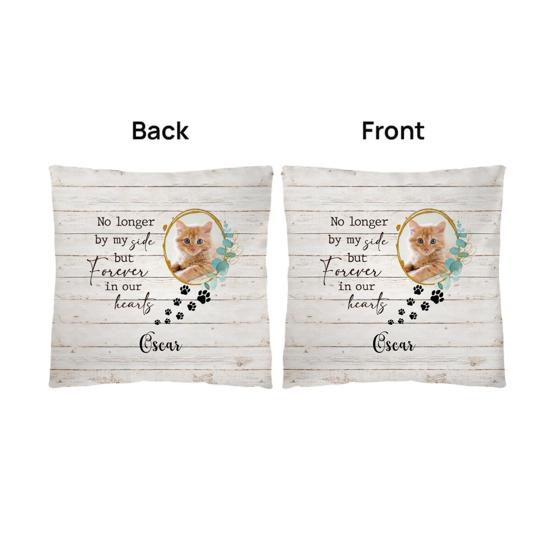 Memorial Pet No Longer by my Side but Forever in our Hearts Classic Pillow
