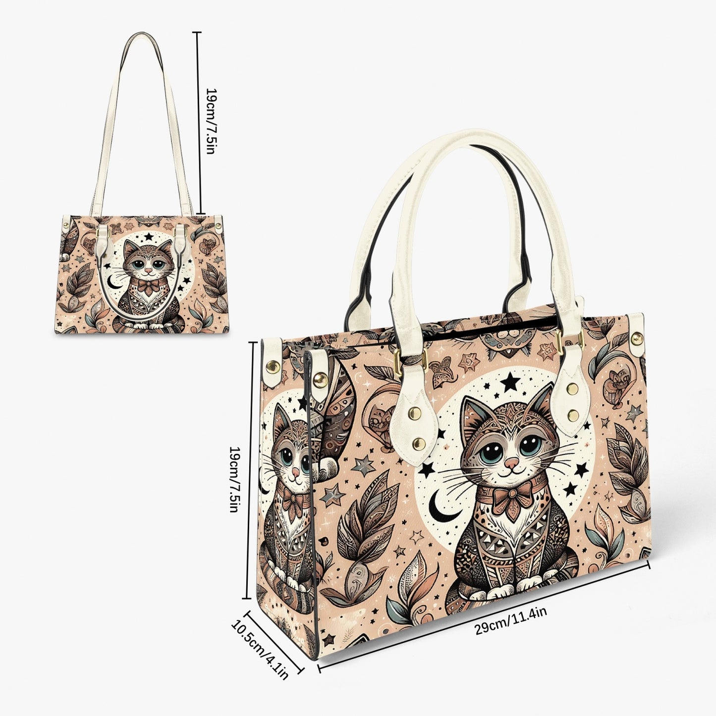 Women's Tote Bag - Long Strap - Cat