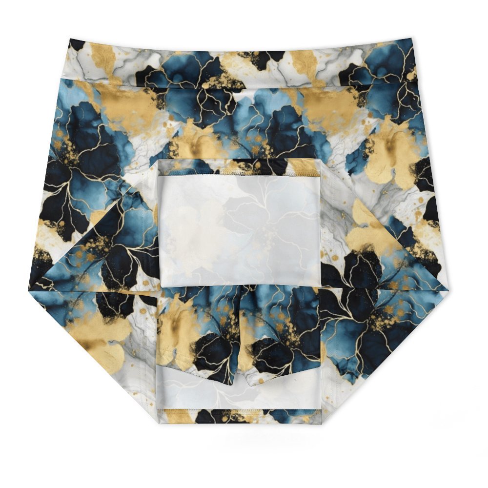 Alcohol Ink A-Line Skirt with Pocket Light proof trouser skirt