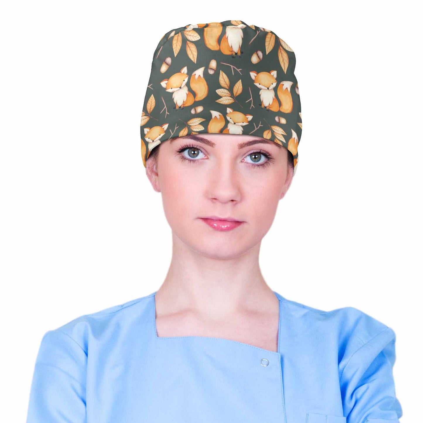 Nurse Scrub Cap Fox  Scrub Cap