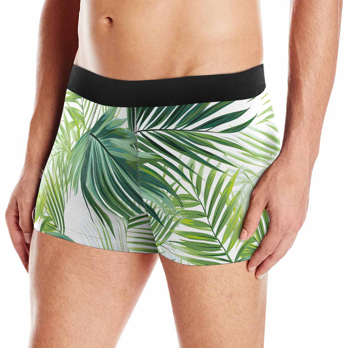 Green Palm Leaves AUS Men's Boxer Briefs (Made In AUS)