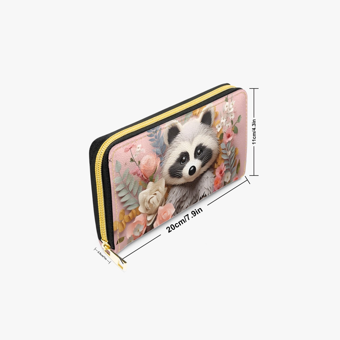 Long Type Zipper Purse - Racoon