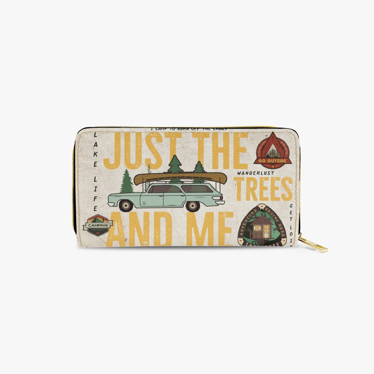 Long Type Zipper Purse, Travel, Just The trees and me, awd-665