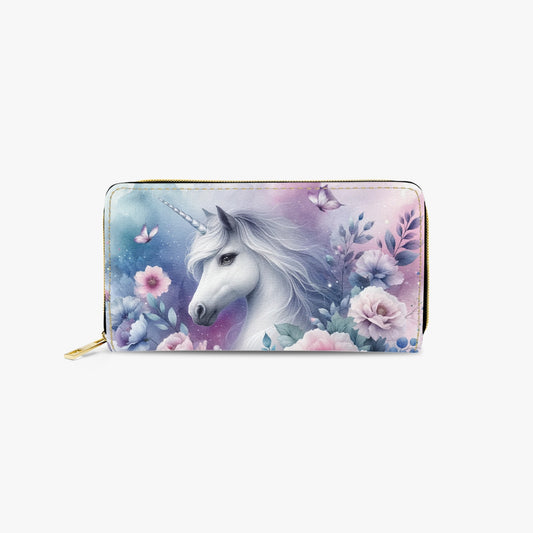 Long Type Zipper Purse - Unicorn