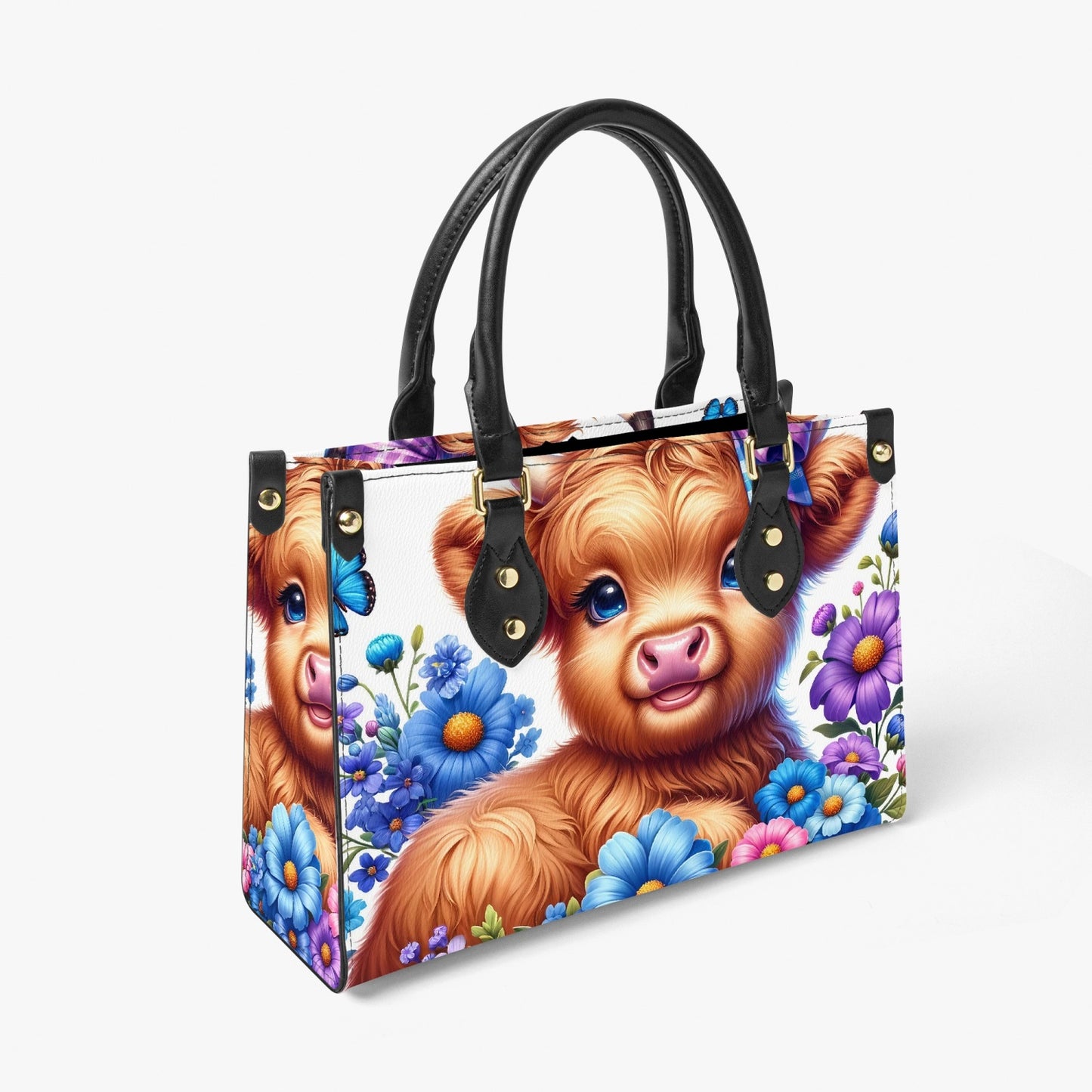 Women's Tote Bag - Long Strap - Highland Cow