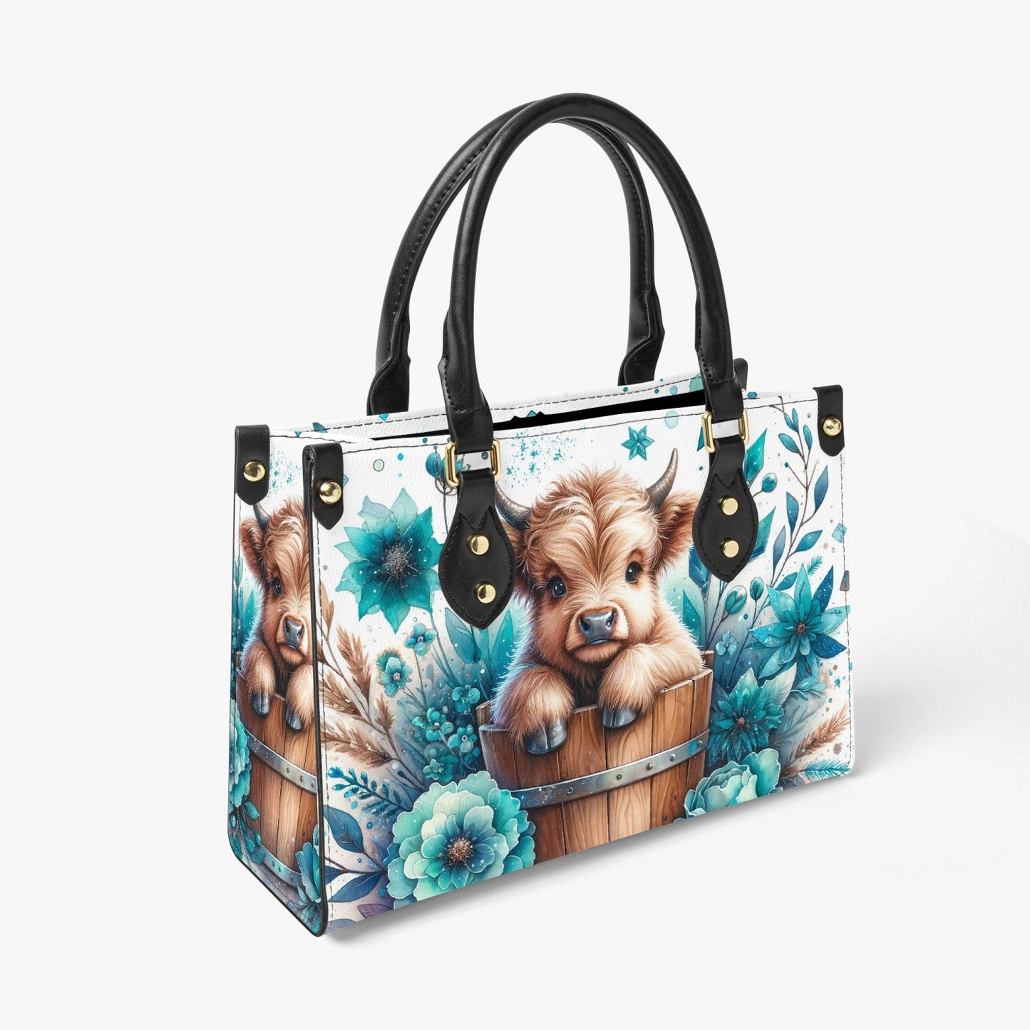 Women's Tote Bag - Long Strap - Highland Cow