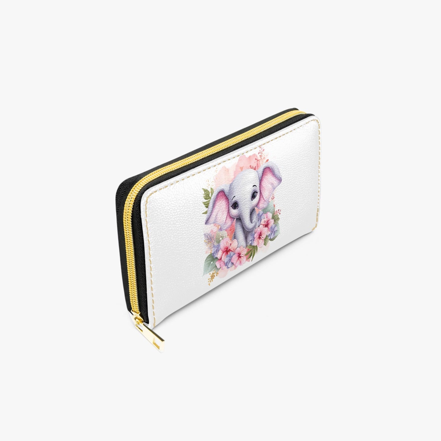 Long Type Zipper Purse - Elephant