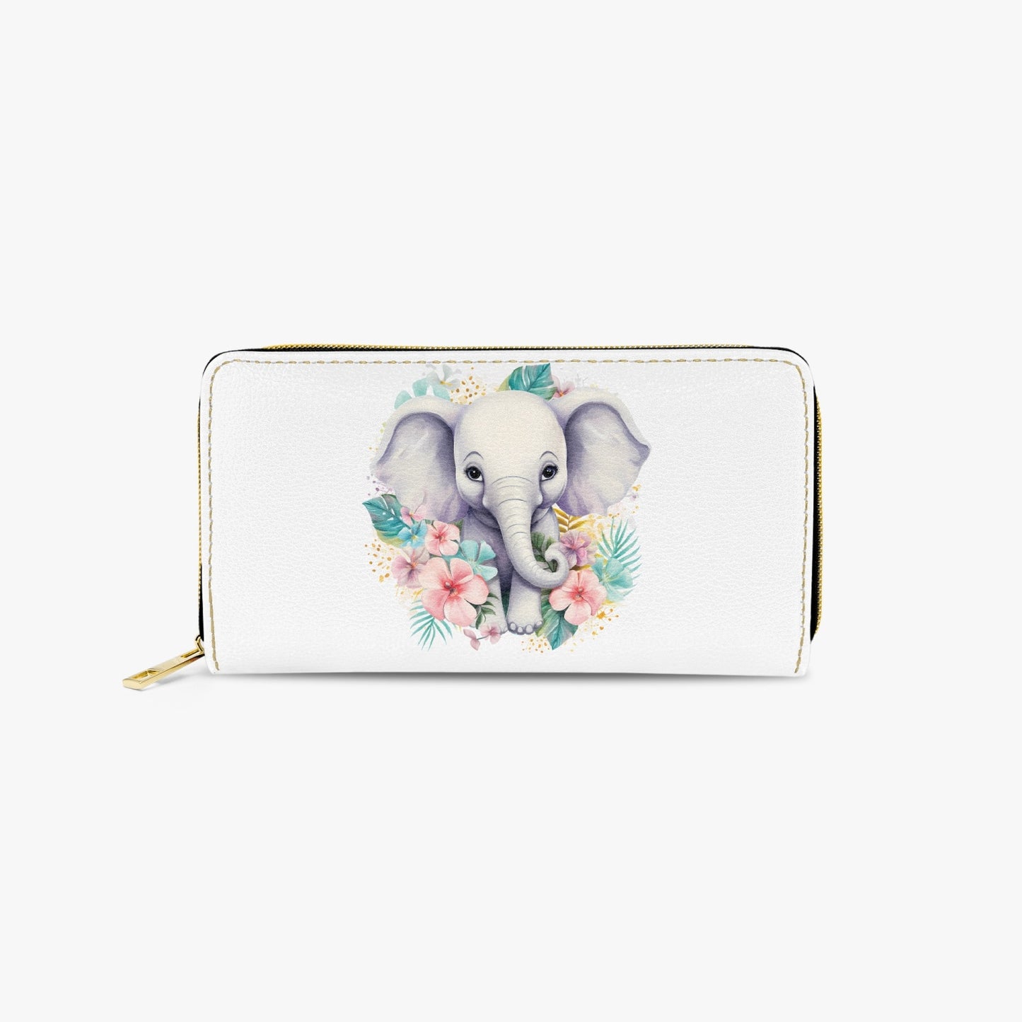 Long Type Zipper Purse - Elephant