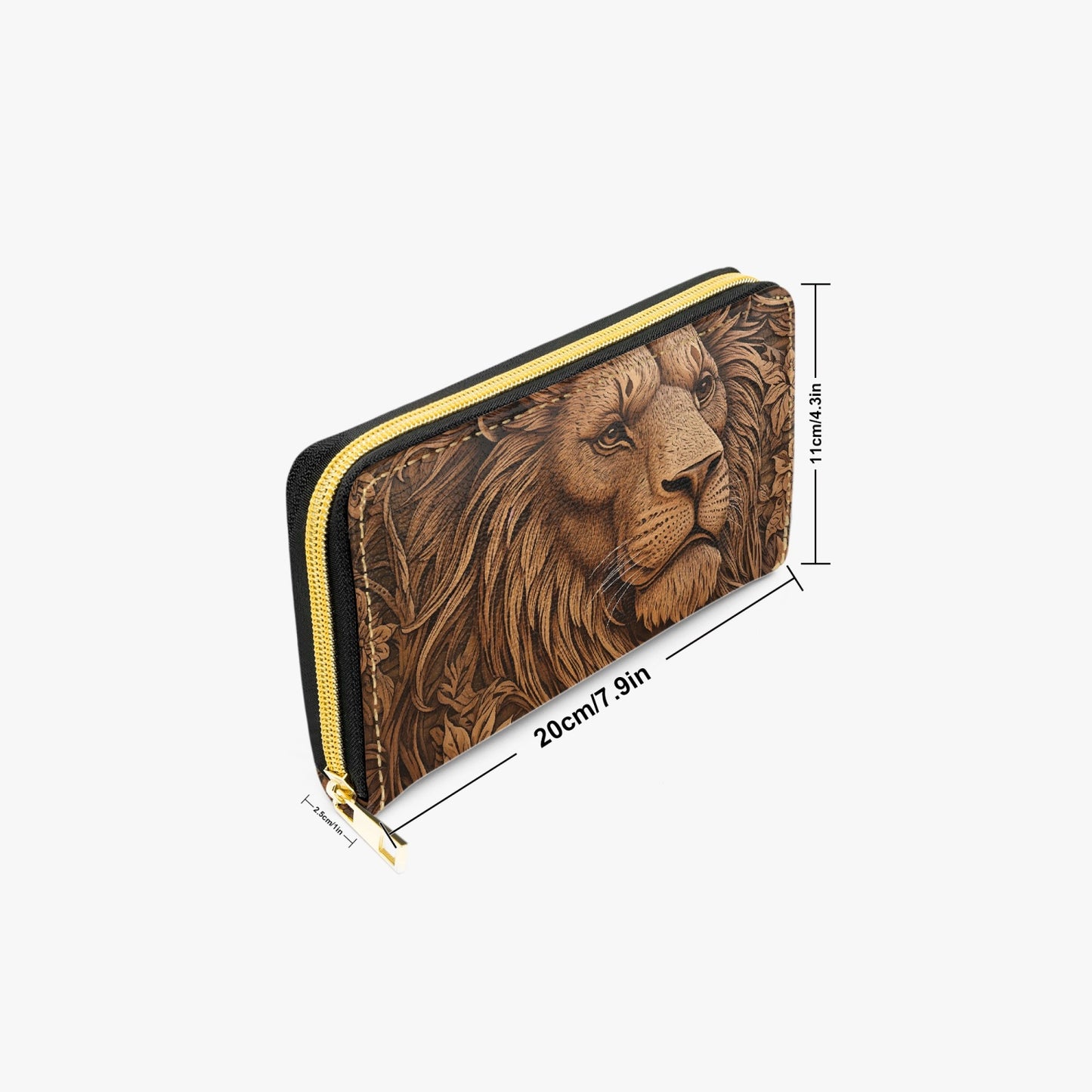 Long Type Zipper Purse - Lion