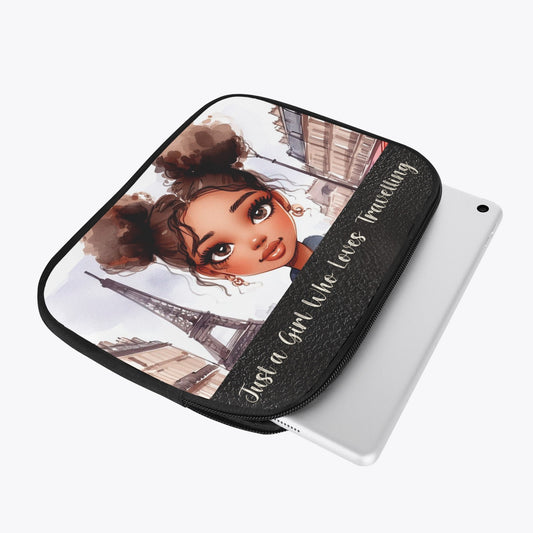 Tablet Sleeve - Just a Girl Who Loves Travelling