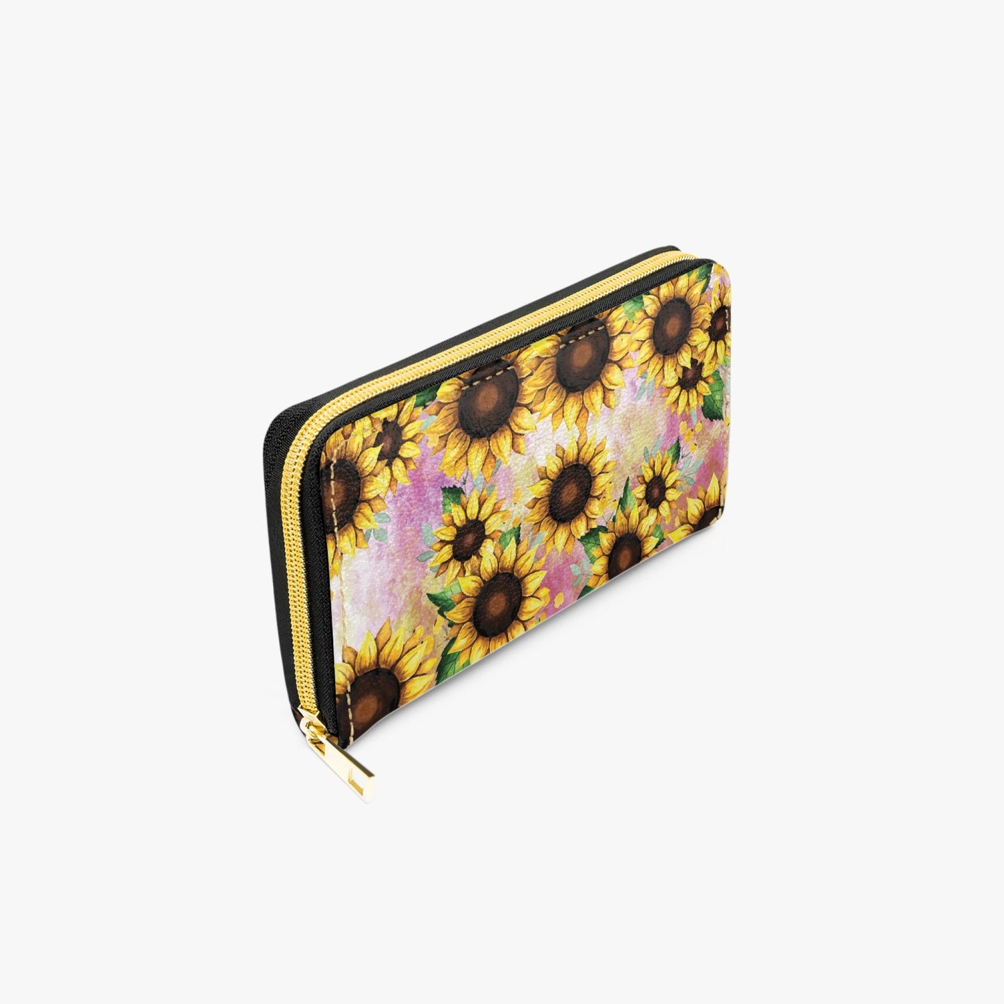 Long Type Zipper Purse, sunflowers, awd-1372